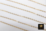 925 Sterling Sliver Hammered Cable Chains, 2.1 mm 14 K Gold Filled CH #728, Dainty Chain CH #836