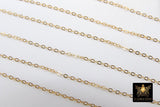 925 Sterling Sliver Hammered Cable Chains, 2.4 mm 14 K Gold Filled CH #728, Dainty Chain CH #836