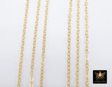 14 K Gold Filled Hammered Cable Chains, 14 20 Unfinished By The Foot CH# 726, 2.4 mm and 1.9 mm