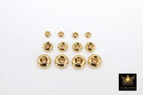 Gold Spacer Beads, Donut Saucer Round Discs, 20 pcs