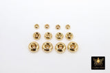 Gold Spacer Beads, Donut Saucer Round Discs, 20 pcs