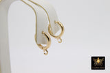 Smooth Lever back Round Ear Ring Parts, 2.25 mm Thick Tube, High Quality Gold