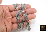 Silver Stainless Steel Chain, 304 Faceted Curb 7 x 4 mm Chains CH #167, Unfinished Necklace Chains