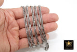 Stainless Steel Chain, 304 Gold, Silver Faceted Dainty Curb 7 x 4 mm Chains CH #168