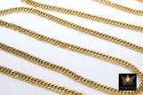 Stainless Steel Chain, 304 Gold, Silver Faceted Dainty Curb 7 x 4 mm Chains CH #168