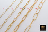 14 K Gold Toggle Bar Necklace, Double Wrap Gold Filled Paperclip Choker, Large Rectangle