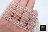 Clear Crystal AB Chain, 4 mm Mystic AB Black CH #439, Gold or Silver Wire Wrapped