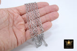 Gold Stainless Steel Chain, 304 Gold Oval Chains, 7 mm Unfinished Cable Silver Chains CH# 147
