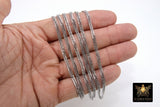 Stainless Steel Chain, 304 Silver Faceted Dainty Curb Chains CH #164, 4 mm Unfinished Necklace Chains