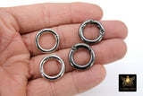 Gunmetal Black Plated Clasp Ring Connector 20 mm Jewelry Clasps in Gold, Silver, Black Ring Clips