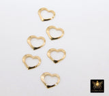 14 K Gold Filled Heart Charm, 14 20 Gold Shiny Smooth charms # 2148, Gold Floating Heart Charms