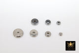 Rose Gold Rondelle Spacer Donuts Beads, 20 Pc Flat Heishi Spacers, Silver or Black 4