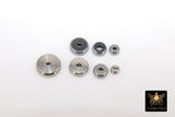 Rose Gold Rondelle Spacer Donuts Beads, 20 Pc Flat Heishi Spacers, Silver or Black 4