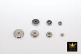 Silver Spacer Beads, 4/6/8/10 mm Silver Round Discs, 20 pcs - Rondelle Spacer Donuts Beads