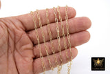 14 K Gold Filled Paperclip Chain, 7.3 mm 925 Silver or 14 20 Gold Unfinished Rectangle Drawn Chains CH# 755, By The Foot
