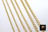 Gold Cuban Curb Chain, 304 Stainless Steel 9 mm Heavy Flat Miami Diamond Cut Oval Jewelry Chains CH #161, By the Yard