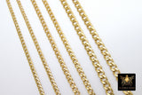 Gold Cuban Curb Chain, 304 Stainless Steel 9 mm Heavy Flat Miami Diamond Cut Oval Jewelry Chains CH #217, By the Yard