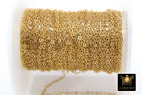 14 K Gold Filled Hammered Cable Chains, 14 20 Unfinished By The Foot CH# 726, 2.4 mm and 1.9 mm