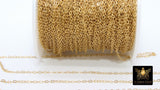 14 K Gold Filled Hammered Cable Chains, 14 20 Unfinished By The Foot CH# 726, 2.4 mm and 1.9 mm