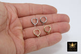 Smooth Lever back Round Ear Ring Parts, 2.25 mm Thick Tube # 2508, High Quality Gold