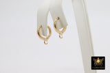 Smooth Lever back Round Ear Ring Parts, 2.25 mm Thick Tube # 2508, High Quality Gold