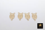 14 K Gold filled or 925 Sterling Silver, Virgin Mary Center 3 loop Connectors # 2141, Rosary Necklace Center Charms