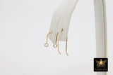 14 K Gold Filled Ear Wire Hooks, Wire Earring Findings, Open Loop Components