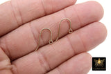 14 K Gold Filled Ear Wire Hooks, Wire Earring Findings, Open Loop Components