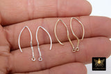 14 K Gold Filled Ear Wire Hooks with Dangle Chain, 925 Sterling Silver V Wire Earring Findings #2165, 14 20 Jewelry