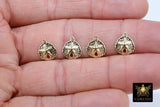 14 K Gold Filled Sand Dollar Charms, 14 20 Jewelry, 11 x 10 mm Small Beach Necklace #2151