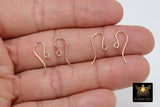 14 K Gold Filled Ear Wire Hooks, Fancy Elegant Wire Earring Findings #2170, Open Loop Components