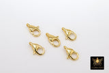 Gold Lobster Clasps, Stainless Steel Lobster claws #2276, 13 x 8.5 mm Jewelry Findings