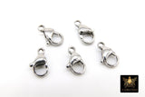 Silver Lobster Clasps, Stainless Steel Lobster Claws,Jewelry Findings # 2293, 12