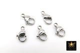 Silver Lobster Clasps, Stainless Steel Lobster Claws,Jewelry Findings # 2293, 12