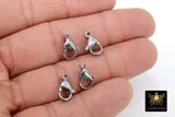 Silver Lobster Clasps, Stainless Steel Lobster Claws,Jewelry Findings # 2293, 12
