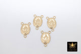 14 K Gold filled or 925 Sterling Silver, Virgin Mary Center 3 loop Connectors # 2141, Rosary Necklace Center Charms