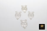 14 K Gold filled or 925 Sterling Silver, Virgin Mary Center 3 loop Connectors # 2141, Rosary Necklace Center Charms
