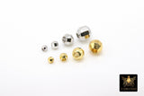 Gold Disco Ball Spacer Beads, 20 pcs Faceted Hexagon Mirror Spacers, Jewelry Findings