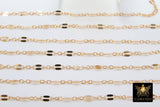 14 K Gold Filled Bar Chains, 925 Sterling Silver Sequin 2.7 mm Bar CH# 750, Unfinished Dainty Chain