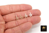 14 K Gold Filled Star Charms, 14 20 Jewelry, 9.5 x 8 mm Constellation Dangle Charms # 2156