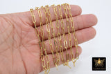 Paperclip Chain, Unfinished Gold, Silver Soldered Chains CH #115