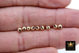 925 Sterling Silver Slider Beads, 14 K Gold Filled Dainty Chain Silicon Stopper Beads #2145, 4 mm 6 mm 8 mm