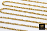 Stainless Steel Gold Chain, 304 Rope Mesh Chains CH #222, Silver 5 x 3 mm Unfinished Necklace Chains