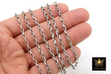 Gold Plated Box Chain: Thick Rectangle Jewelry Chains (5.0 x 3.5 mm) CH 164, Silver Box Chain