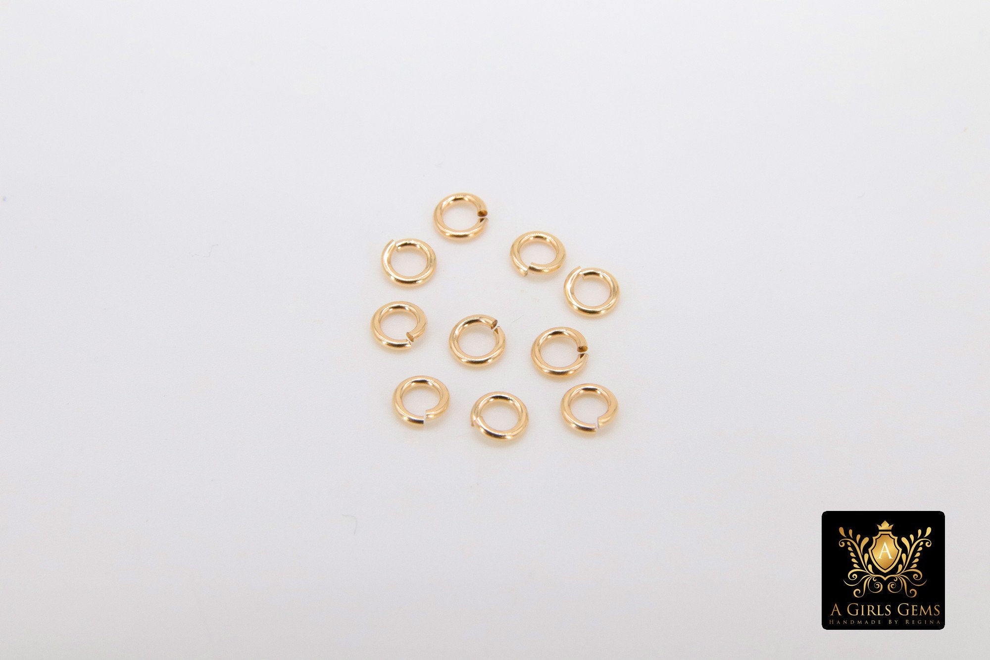 14 K Gold Filled Jump Rings, 3.3 mm 4.0 mm 5.0 mm and 6.0 mm Open Snap Close Rings, Strong 20 Gauge