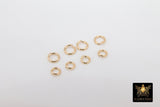14 K Gold Filled Jump Rings, 3.3 mm 4.0 mm 5.0 mm and 6.0 mm Open Snap Close Rings # 3304, Strong 20 Gauge