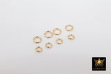 14 K Gold Filled Jump Rings, 3.3 mm 4.0 mm 5.0 mm and 6.0 mm Open Snap Close Rings # 3304, Strong 20 Gauge