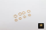 14 K Gold Filled Jump Rings, 3.3 mm 4.0 mm 5.0 mm and 6.0 mm Open Snap Close Rings # 3304, Strong 20 Gauge