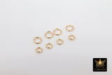 14 K Gold Filled Jump Rings, 3.3 mm 4.0 mm 5.0 mm and 6.0 mm Open Snap Close Rings, Strong 20 Gauge