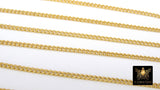 Stainless Steel Chain, 304 Gold Faceted Dainty Curb 4.0 mm Chains CH #166, Unfinished Diamond Cut Chains